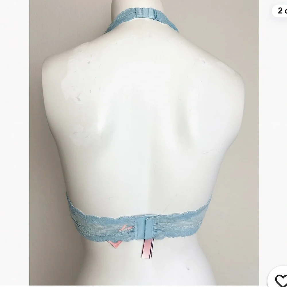 Victoria's Secret Lace Halter Top Bralette,  Baby Blue Lace - Picture 6 of 6